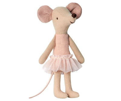 Kleine Maus aus Stoff in rosa Kleid für Kinder