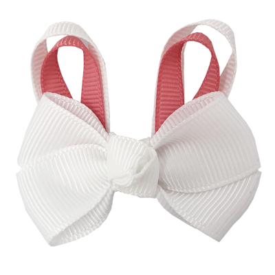 Weiße und rosa Haarschleife für Mädchen mit Hasenohren